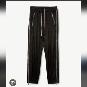 Rick Owens Mens Black Tecuatl Side zipper sweatpants Medium/ Large Fit